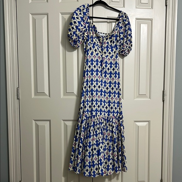 Floral Puff Sleeve Maxi Dress - Picture 2 of 4